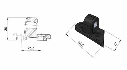 Puig Adapter Left Rear Mirror Gti Ducati V4 - Duell MP varaosat ja tarvikkeet - 94469 - 1