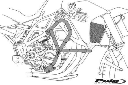 Puig Engine Guards Yamaha Tenere 700 21'- C/Black - Duell MP varaosat ja tarvikkeet - 97659 - 1