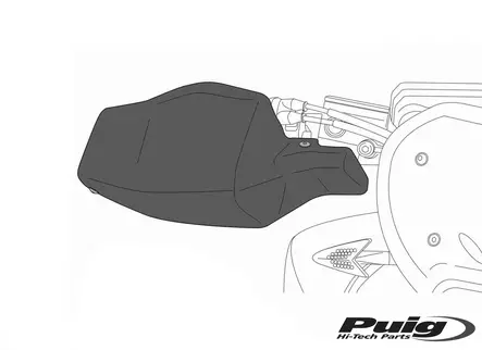 Puig Hand Guards Benelli Trk502/X C/Black - Duell MP varaosat ja tarvikkeet - 98979 - 1