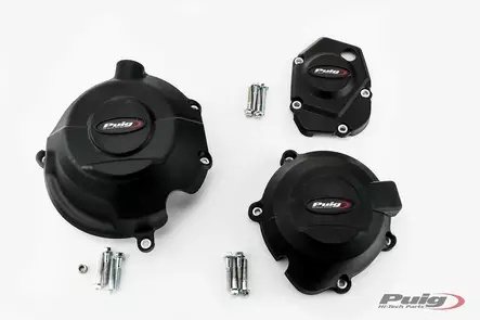 Puig Kit 3 Caps Engine Cover Kawasaki Z1000/Z900 C/Blac - Duell MP varaosat ja tarvikkeet - 99969 - 1
