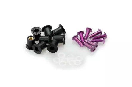 Puig Screw Kit whit silentblocks C/Violet - Duell MP varaosat ja tarvikkeet - 99279 - 1