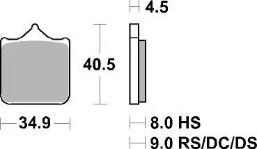 Sbs Jarrupalat Sintered - Duell MP varaosat ja tarvikkeet - 123039 - 1