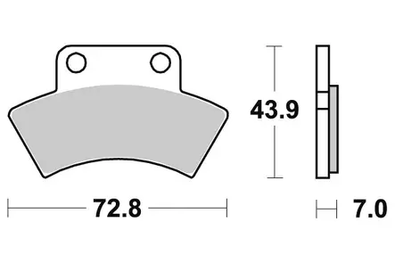 Sbs Jarrupalat Sintered Atv - Duell MP varaosat ja tarvikkeet - 123159 - 1