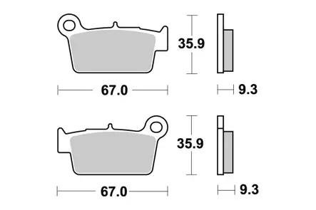 Sbs Jarrupalat Sintered Offroad - Duell MP varaosat ja tarvikkeet - 123449 - 1