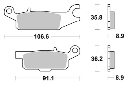 Sbs Jarrupalat Sintered Offroad - Duell MP varaosat ja tarvikkeet - 123519 - 1
