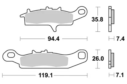 Sbs Jarrupalat Sintered Offroad - Duell MP varaosat ja tarvikkeet - 123869 - 1