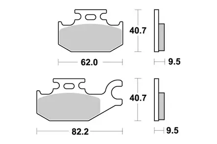 Sbs Jarrupalat Sintered Offroad - Duell MP varaosat ja tarvikkeet - 124039 - 1