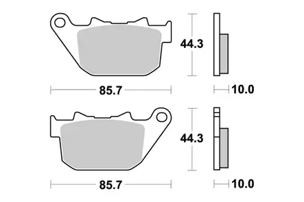 Sbs Jarrupalat Sintered Taakse - Duell MP varaosat ja tarvikkeet - 123559 - 1