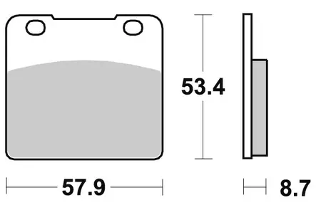 Sbs Jarrupalat Sintered Taakse - Duell MP varaosat ja tarvikkeet - 123829 - 1