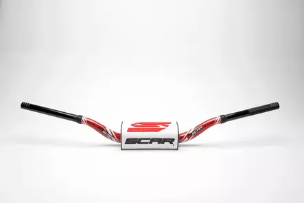 Scar Handlebar O² COLOR Ø28,6 (1 1/8”) - 65/85 Low Mini - RED Bar - WHITE Bar p - Duell MP varaosat ja tarvikkeet - 75469 - 1