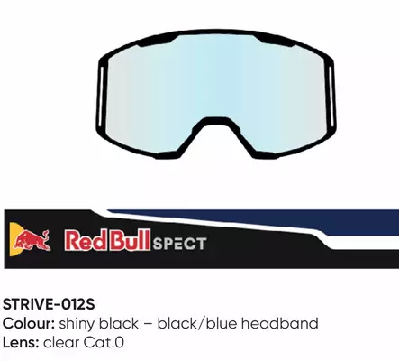 Spect Red Bull Strive MX Goggles Single lens Black/Blue clear - Duell ajovarusteet - 45509 - 1