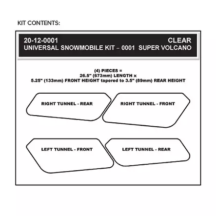 Stompgrip Snowmobile Tunnel Grip - Super Volcano : Clear - Duell MP varaosat ja tarvikkeet - 116759 - 1