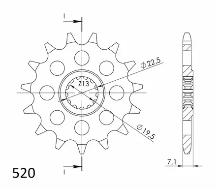 Supersprox Eturatas 434.15 - Duell MP varaosat ja tarvikkeet - 119579 - 1