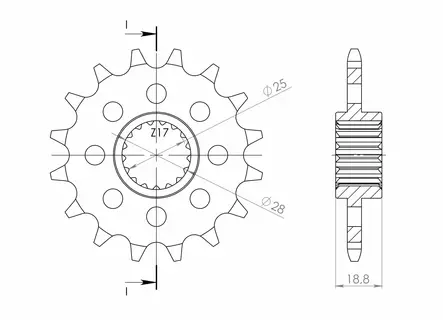 Supersprox Eturatas 705.15 - Duell MP varaosat ja tarvikkeet - 119119 - 1