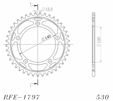 Supersprox / JT Teräs takaratas 1797.41 - Duell MP varaosat ja tarvikkeet - 119889 - 1