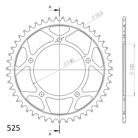 Supersprox Teräs takaratas 1792.47 - Duell MP varaosat ja tarvikkeet - 119369 - 1