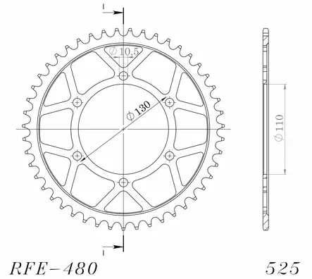 Supersprox Teräs takaratas 480/1876.46 - Duell MP varaosat ja tarvikkeet - 119649 - 1