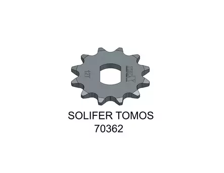 Tec-X Eturatas 12 hammasta (415) Solifer SM / Tomos - Duell mopojen varaosat ja tarvikkeet - 118989 - 1
