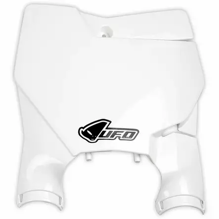 UFO Stadium Front number plate KTM 125/450 SX/SX-F 16-22 White 047 - Duell MP varaosat ja tarvikkeet - 48429 - 1
