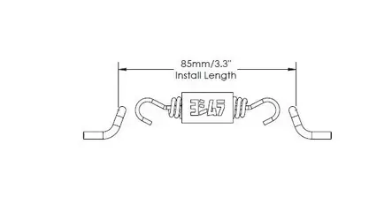 Yoshimura Spring, W/Insulator 3" / 76mm -> 85mm - Duell MP varaosat ja tarvikkeet - 112209 - 1