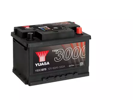 Yuasa YBX3075 12V 60Ah 550A SMF Battery Huom.Rullakkorahti (18) - Duell muut varaosat ja tarvikkeet - 131599 - 1