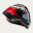 Alpinestars Kypärä Supertech R10 Element Musta/Carb/Fluo Punainen/Valkoinen, S - Duell ajovarusteet - 36189 - 1