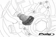 Puig Crash Pads R12 Kawasaki Ninja 250Sl C/Red - Duell MP varaosat ja tarvikkeet - 91509 - 1