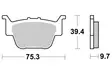 Sbs Jarrupalat Racing Sintered - Duell MP varaosat ja tarvikkeet - 123879 - 1