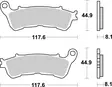Sbs Jarrupalat Sintered Taakse - Duell MP varaosat ja tarvikkeet - 123969 - 1