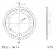 Supersprox / JT Teräs takaratas 1074.44 - Duell MP varaosat ja tarvikkeet - 119259 - 1