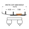 Woodys Dooly Arctic Cat Trail Ohjausrauta 6" 1kpl/pakkaus - Duell MK varaosat ja tarvikkeet - 22869 - 1